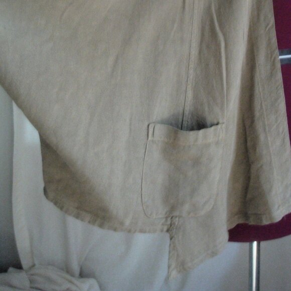 GERTIES Kimono Crop Jacket Top Layer Khaki Lagenlook - Picture 4 of 11